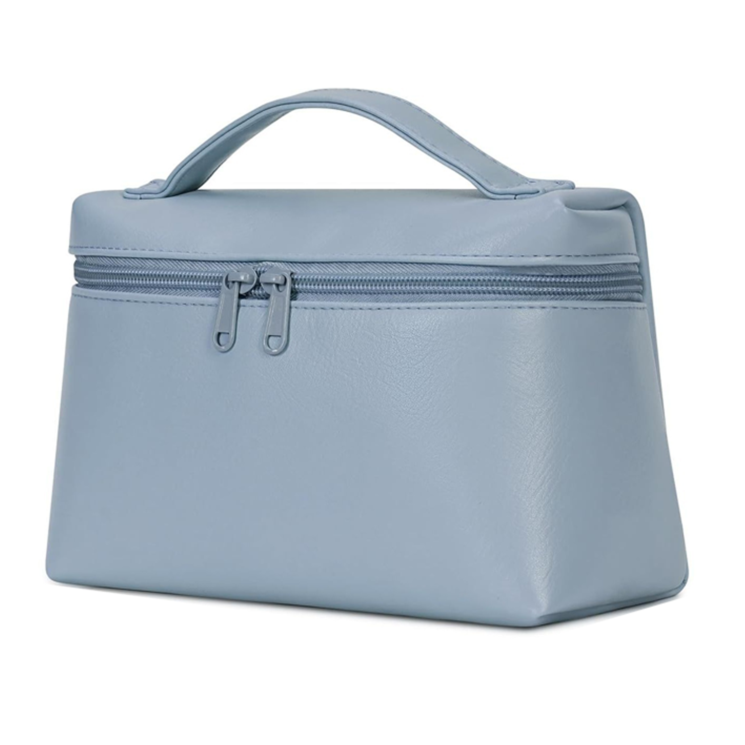 Stylish Waterproof PU Makeup Bag w/ Dual Zippers 2