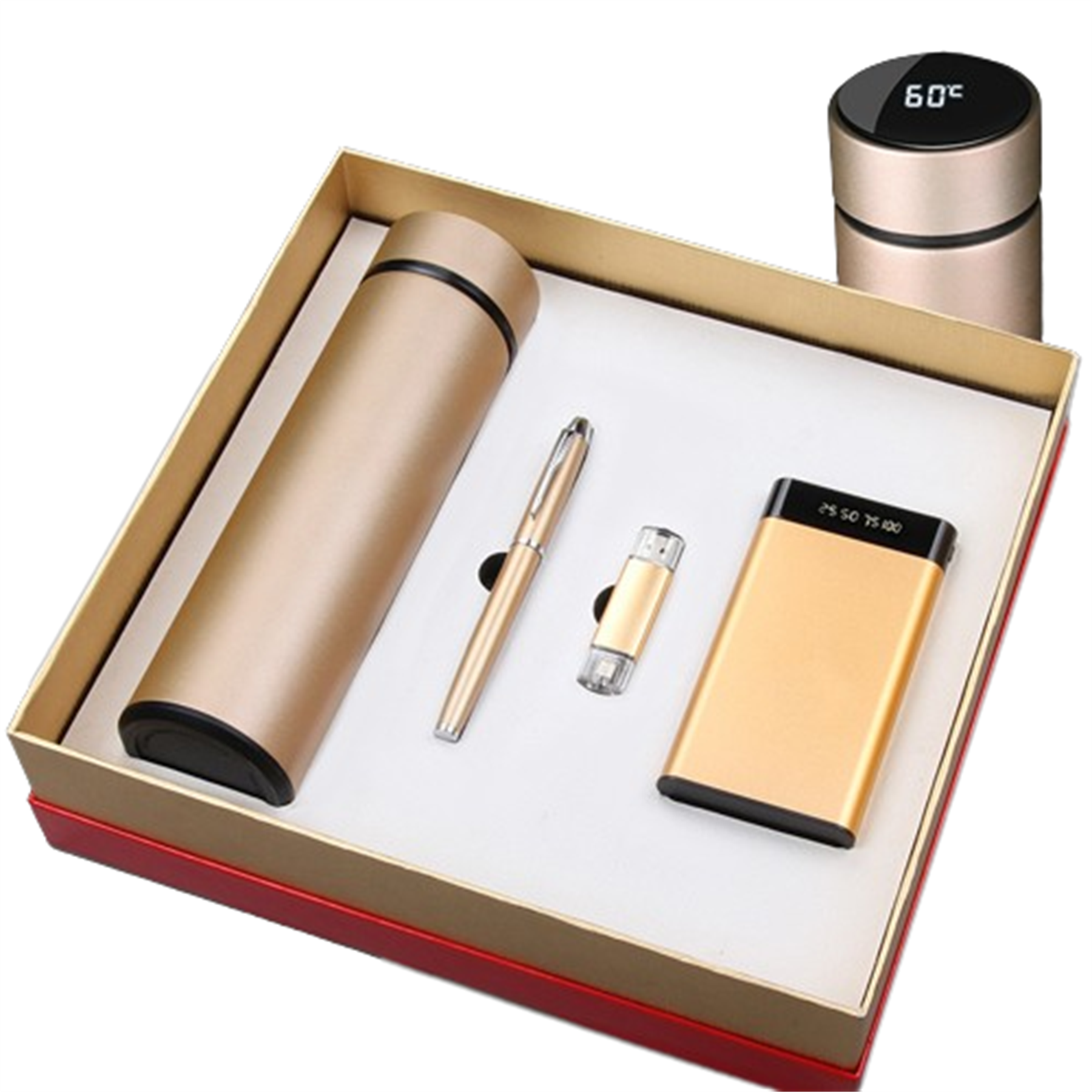 Custom Gift Set/Vacuum Cup/Pen/Usb Flash Drive/ Powerbank 4
