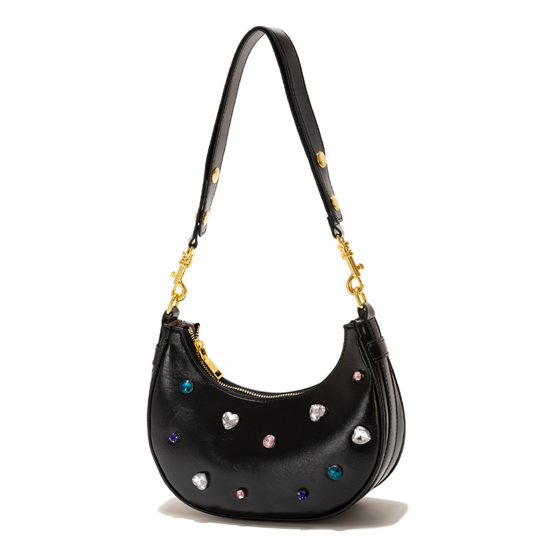 PU Diamond-embellished one-shoulder armpit women's bag 3