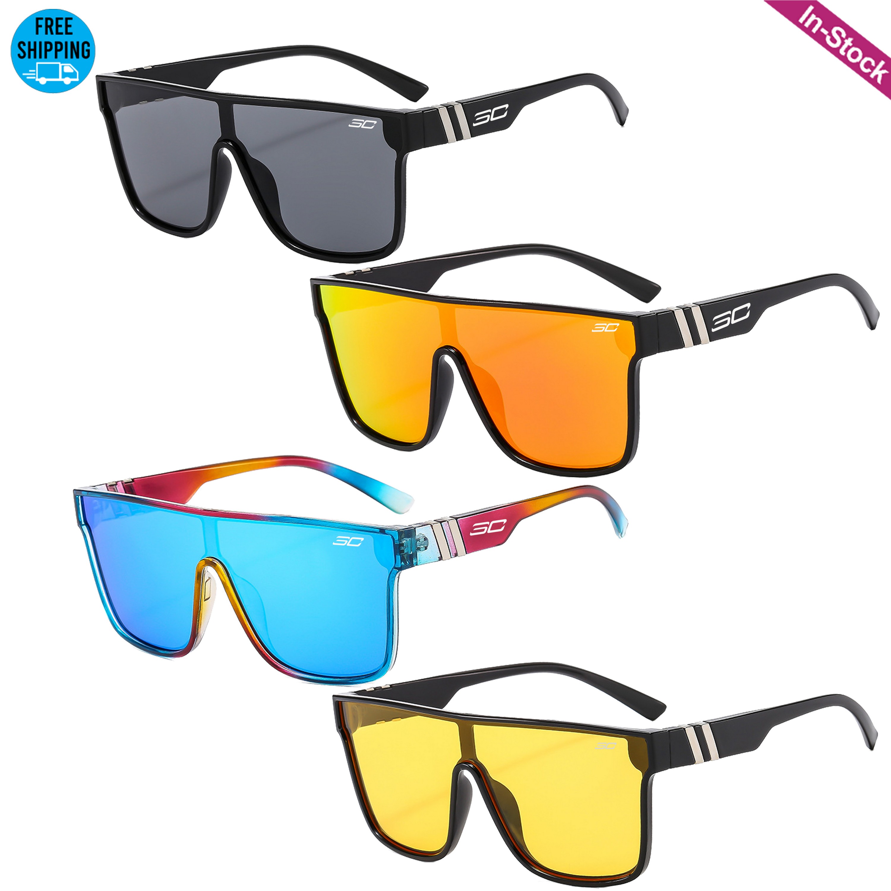 Rectangle Sports Fashion Sunglasses 4