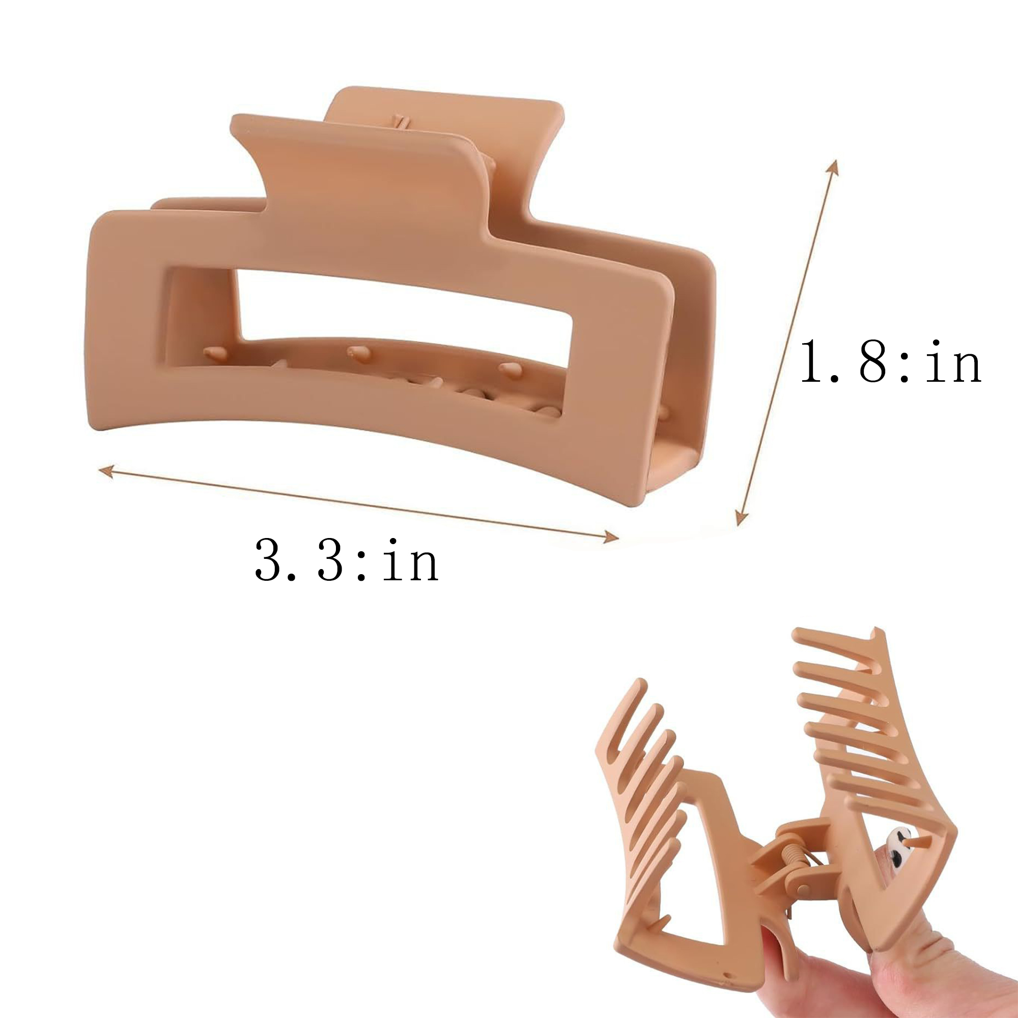 Portable Square Hair Barrette 3