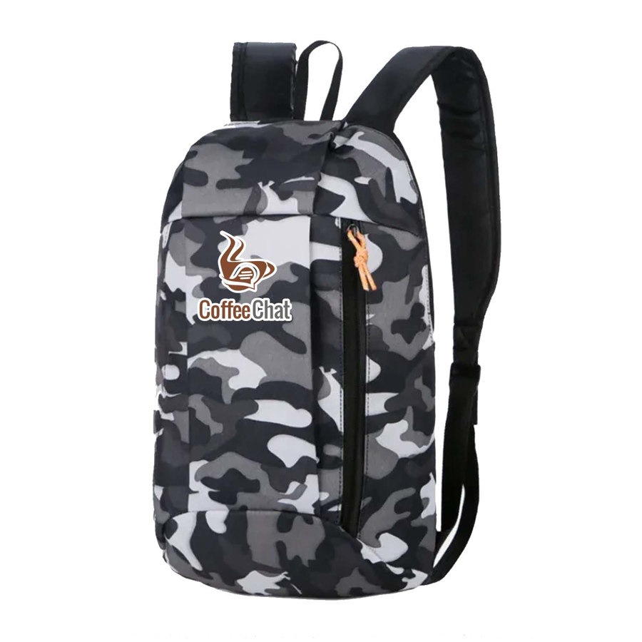 Stock Camo Waterproof Nylon Backpack - 15.8x8.7x4 in