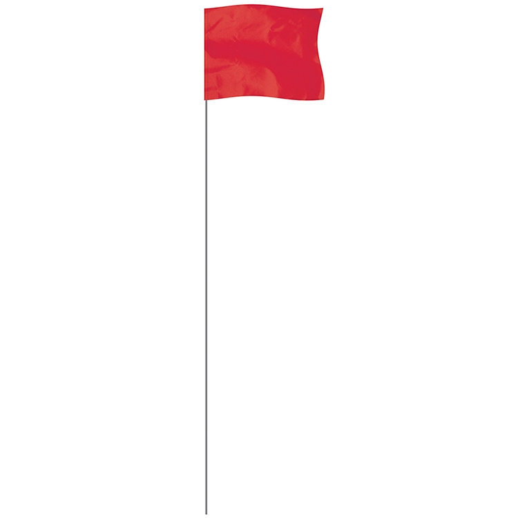 Red 4" x 5" Marker Flag on a 21" Wire 3