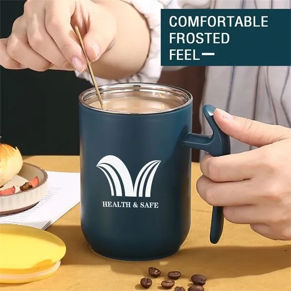 Tea Cup Wide Handle With Lids 12oz 2