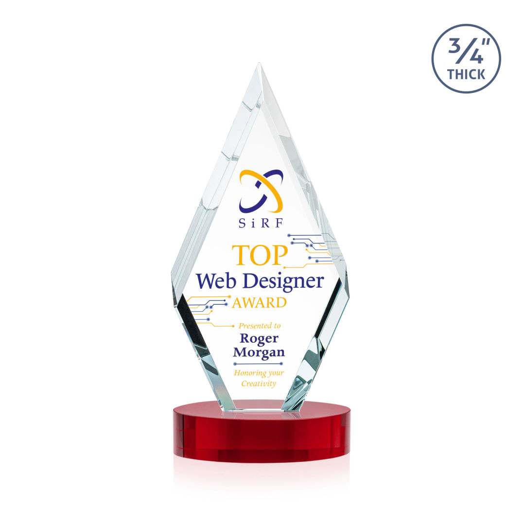 Richmond VividPrint™ Award on Alberton Base - Red 3