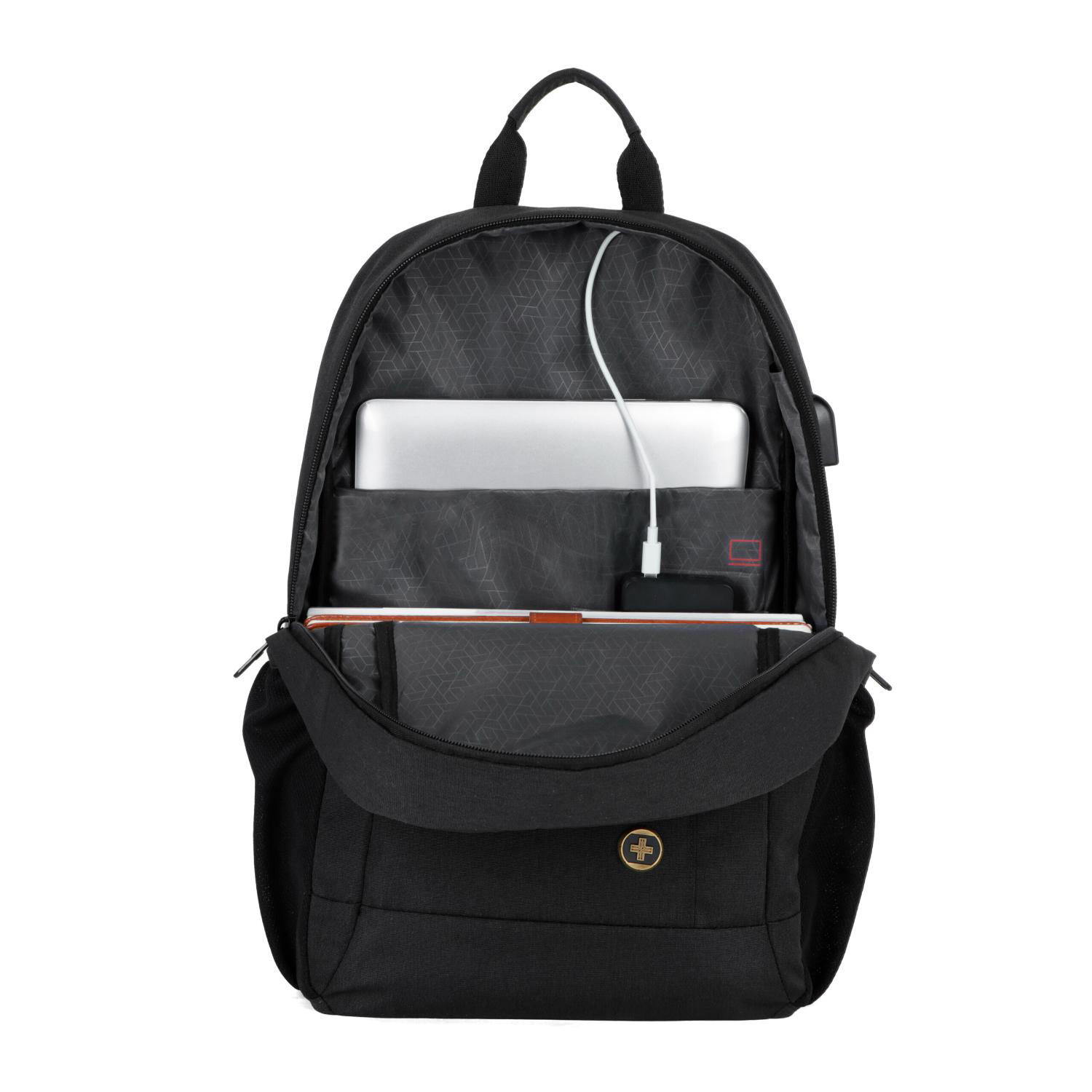 SwissDigital® ARBON RFID Travel Business Backpack 2