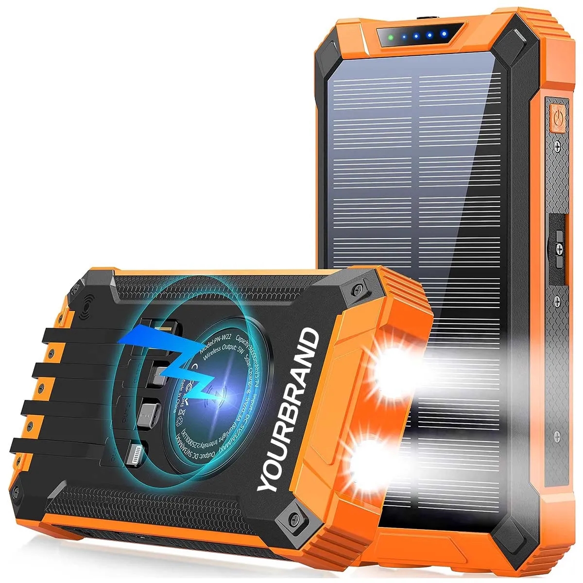 Solar Portable Wireless 20000mAh Fast Charging Power Bank 3
