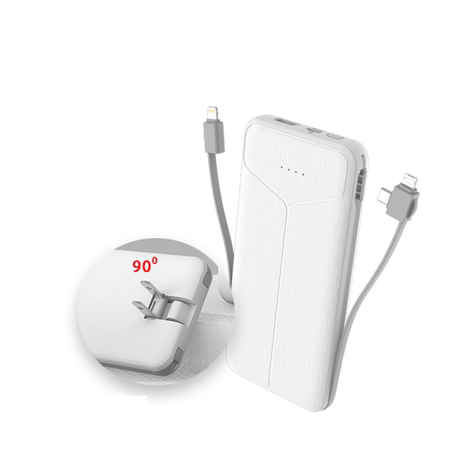 10000 mAh Power Bank with Wall Plug-in and Cable 11