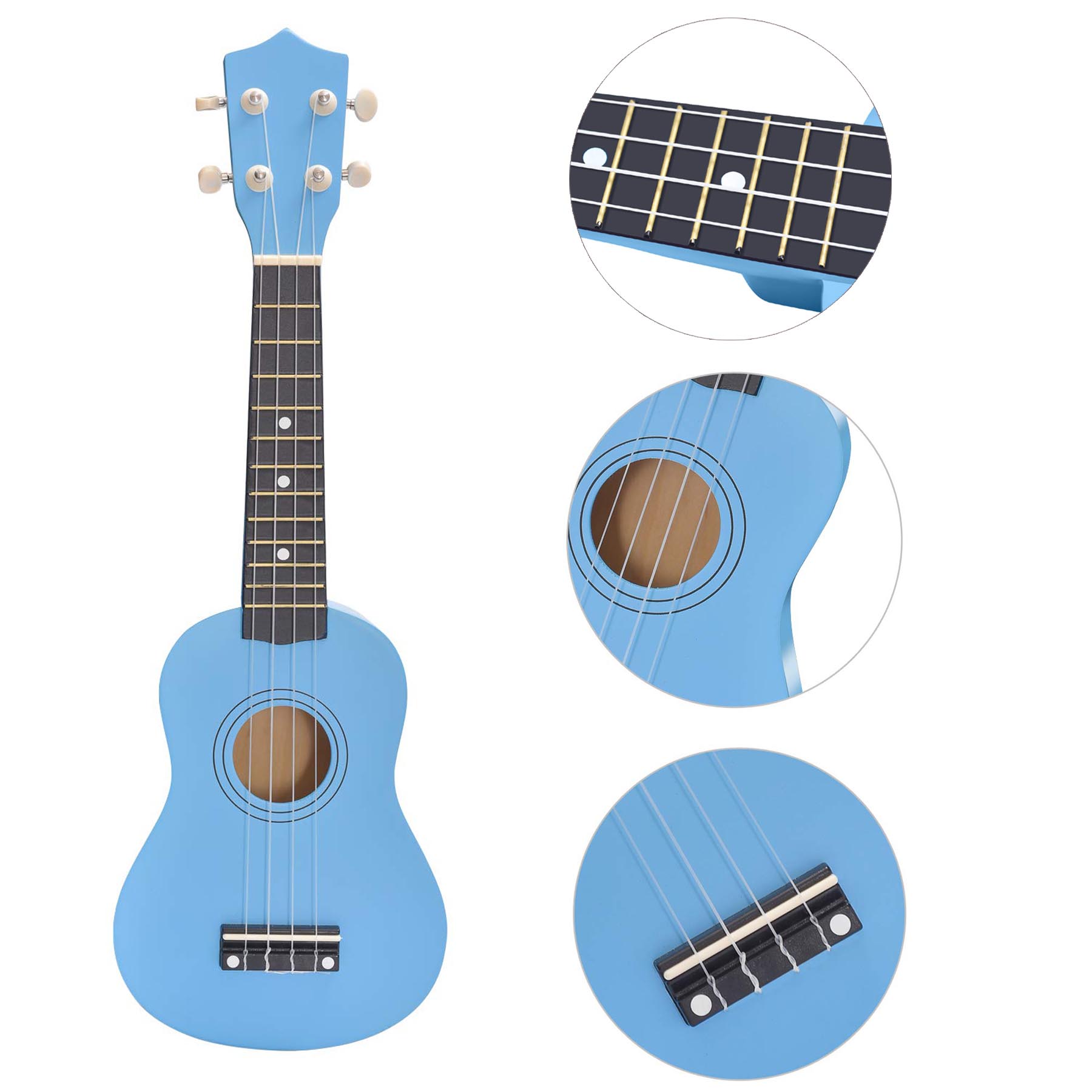 21" Colored Basswood Ukulele 2