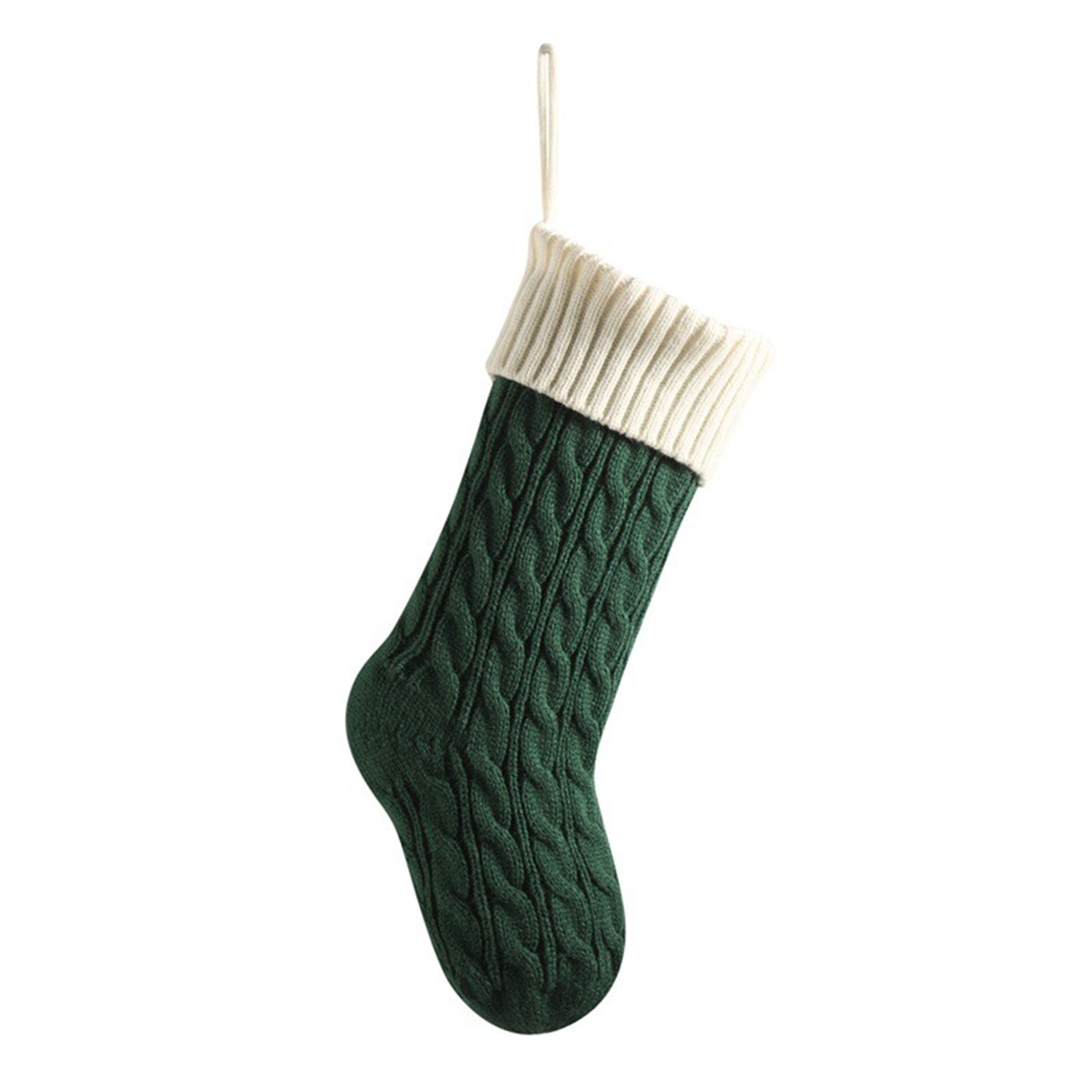 Large Knitted Hanging Christmas Stockings 18