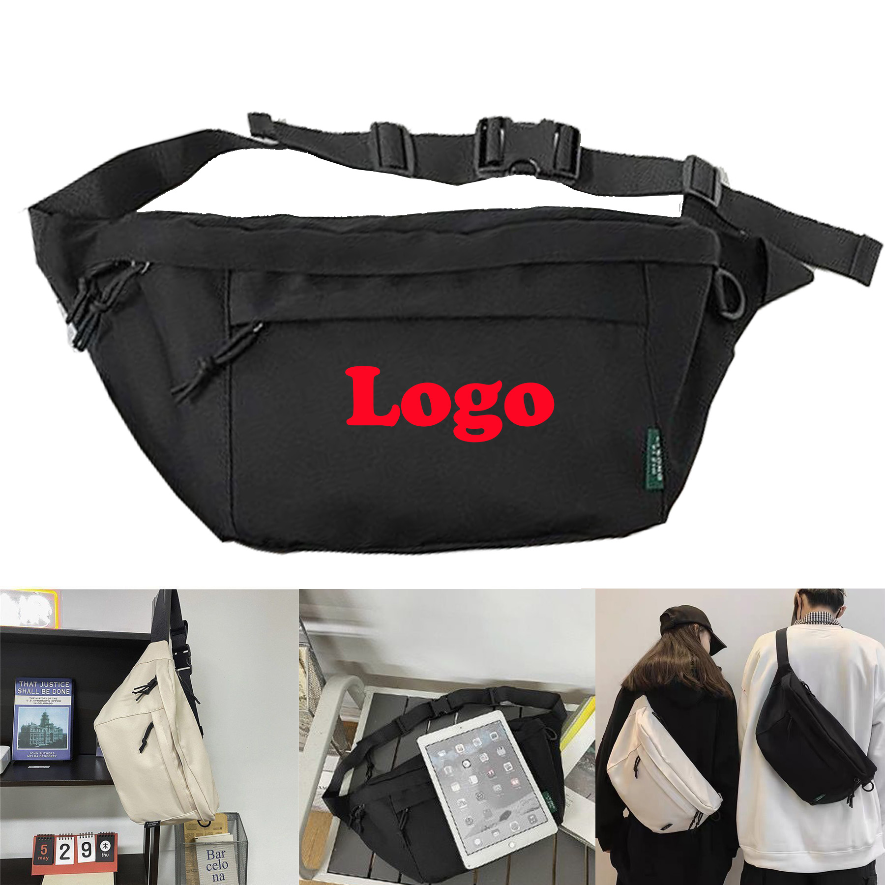 Casual large capacity zipper bag 3