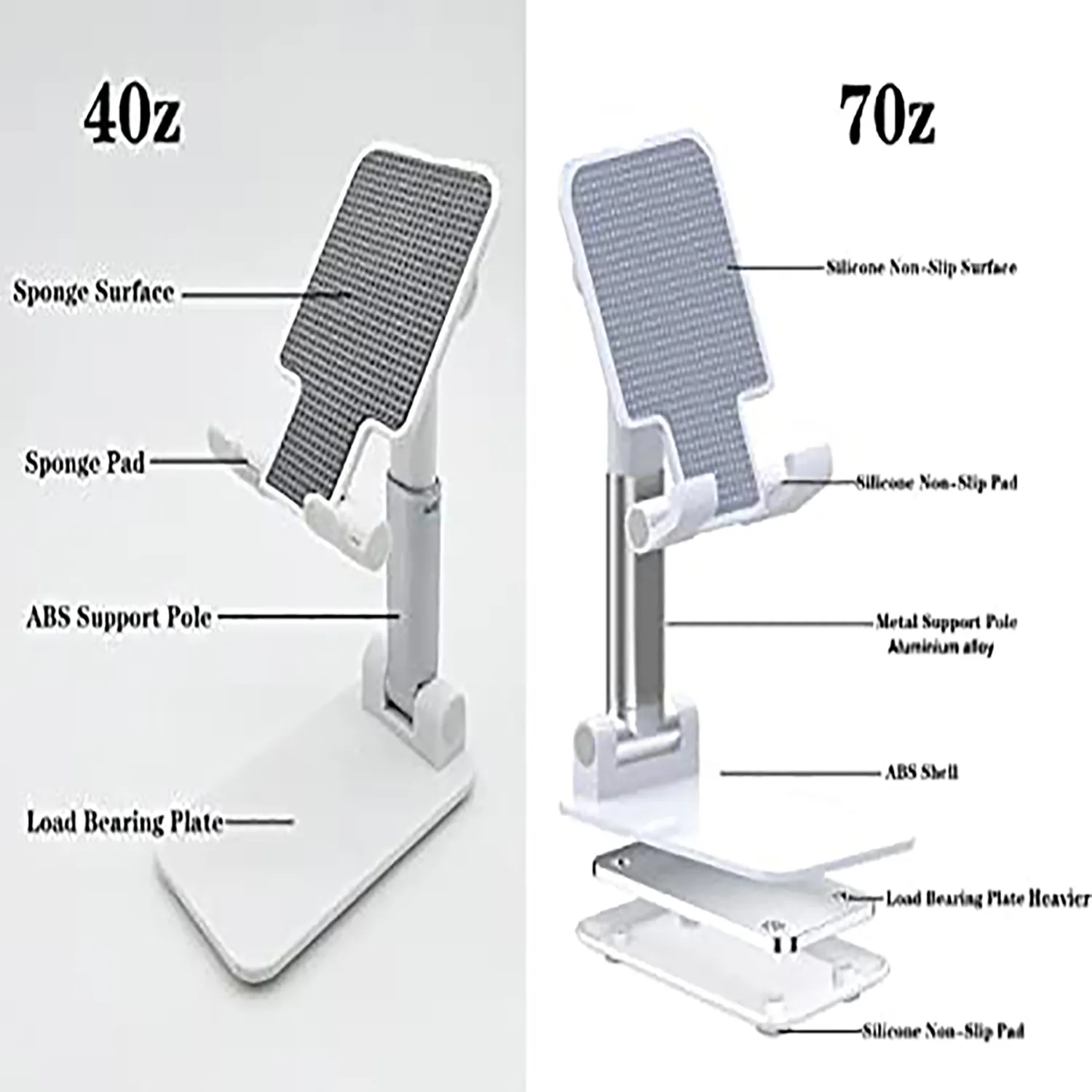 Adjustable Foldable Desktop Cellphone Tablet Stand Holder 4