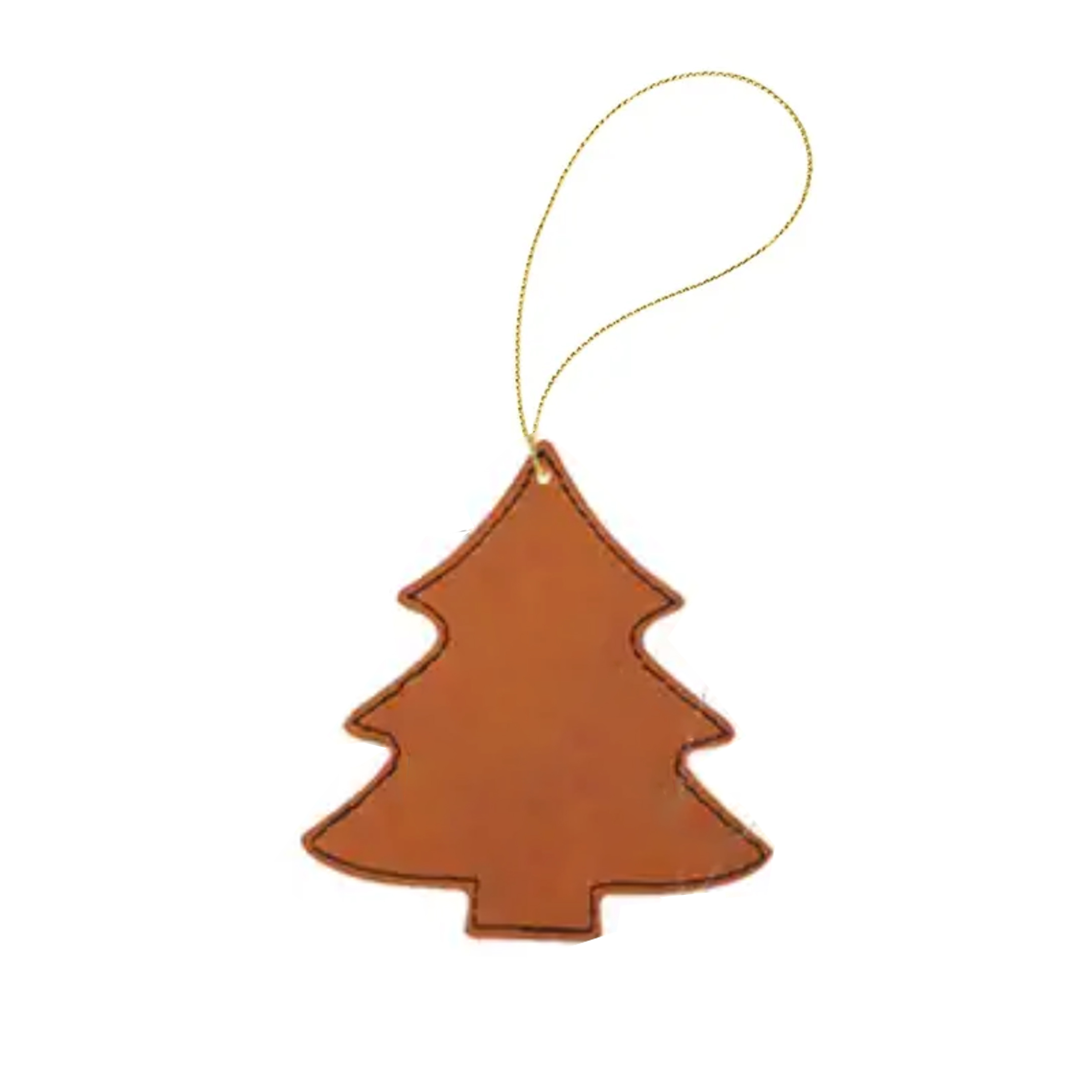 Leather Christmas Tree Shaped Hanging Ornament 4
