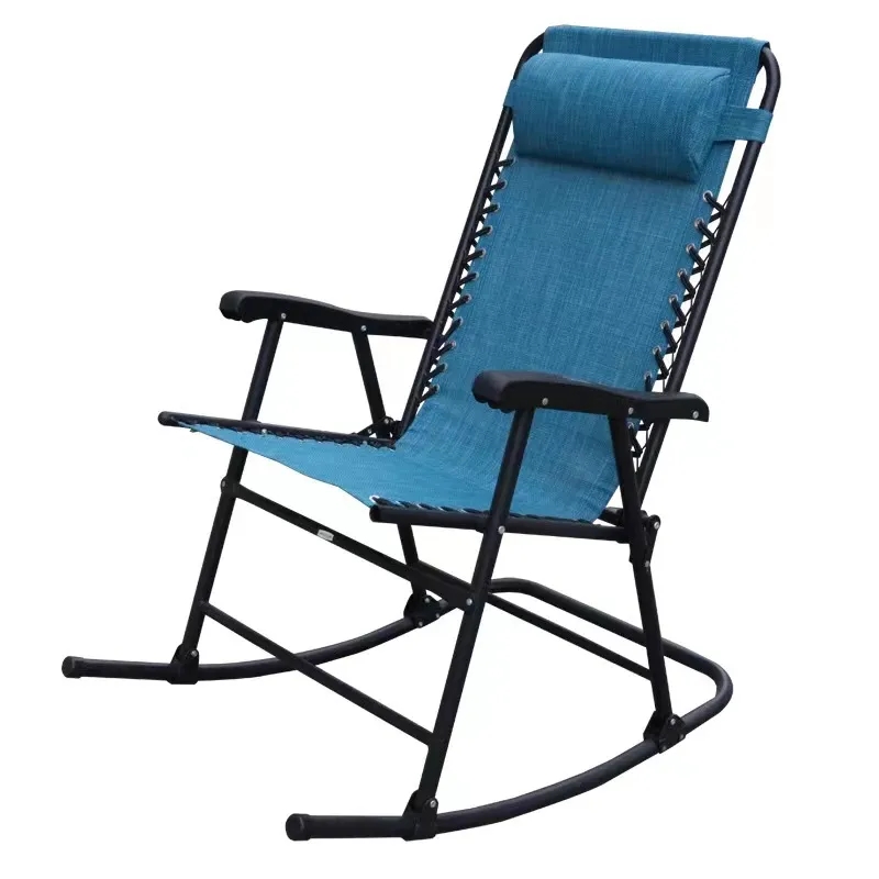 Outdoor Textilene Zero Gravity Folding Lounge Rocker with Pi 4