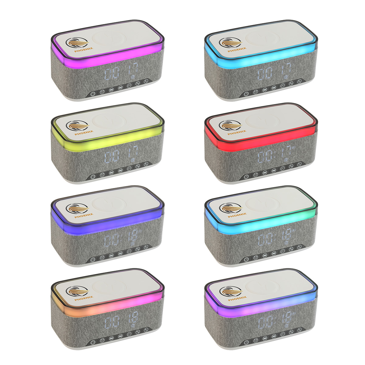 Sunset 20W Stereo Speaker with White Noise, Clock, Radio, and 15W Wireless Charger 6