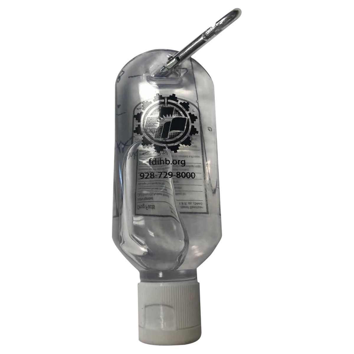 54ml (1.8oz) Antibacterial Hand Sanitizer Gel with Color-Matched Carabiner & Custom Label 8