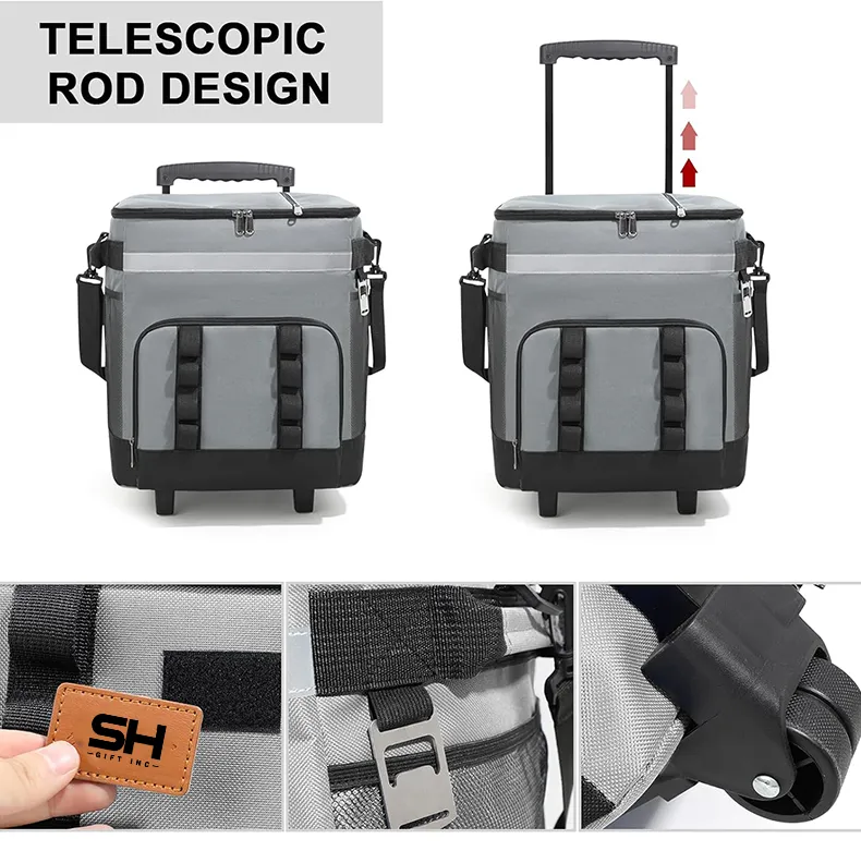 Portable Cooler With Wheels And Handle 4