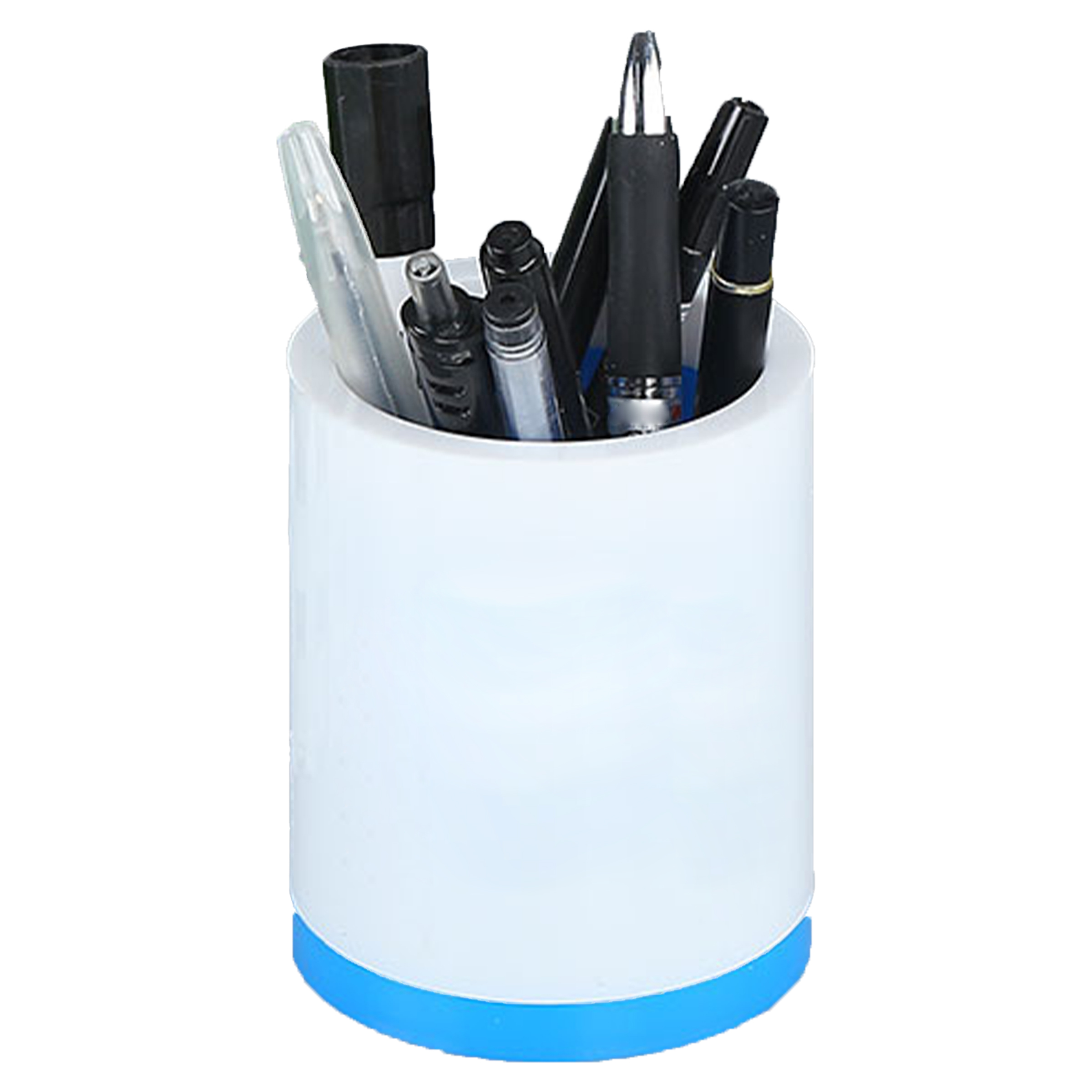 Plastic Customizable Circular Colored Pen Holder 3