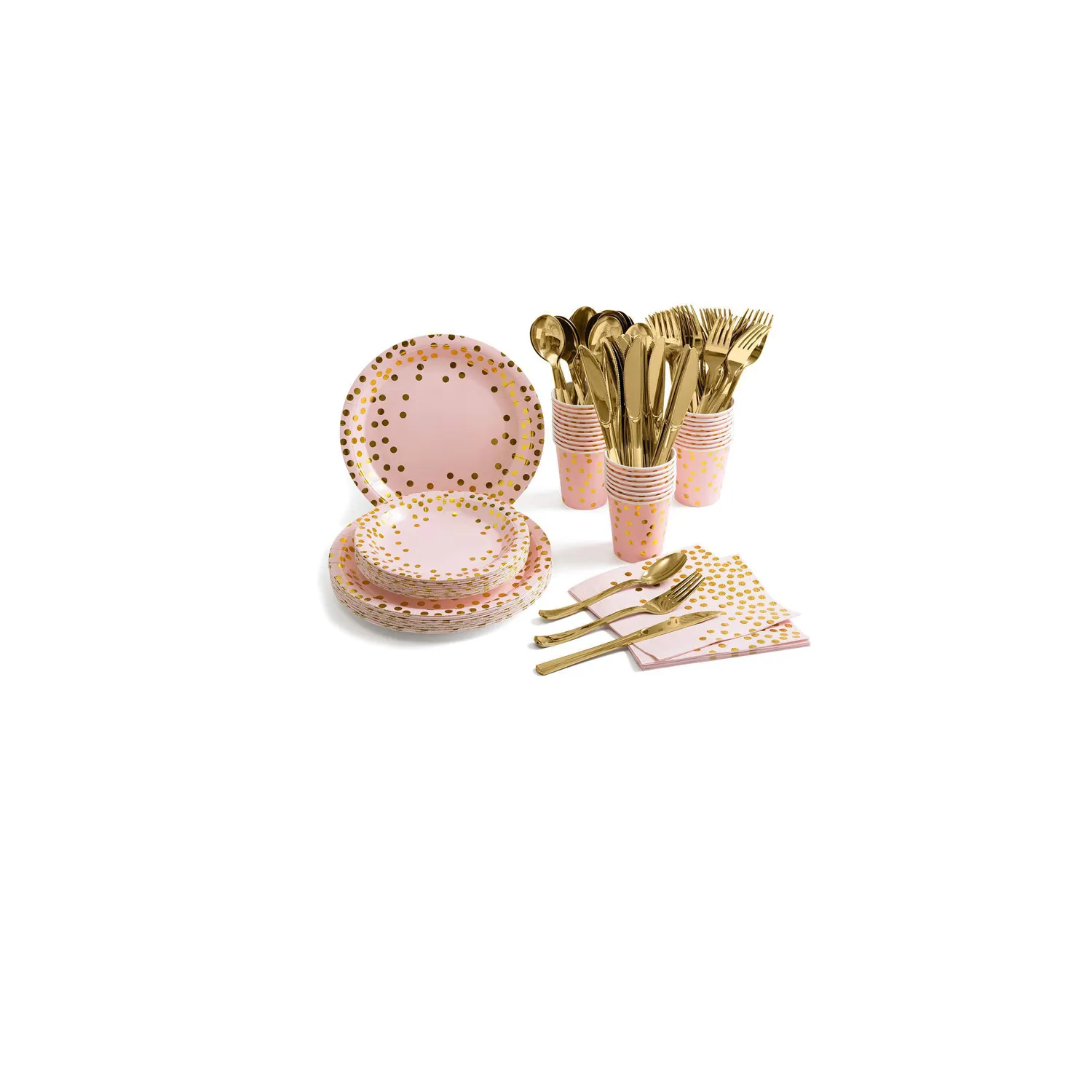 80 Pieces Black and Gold Party Supplies 4