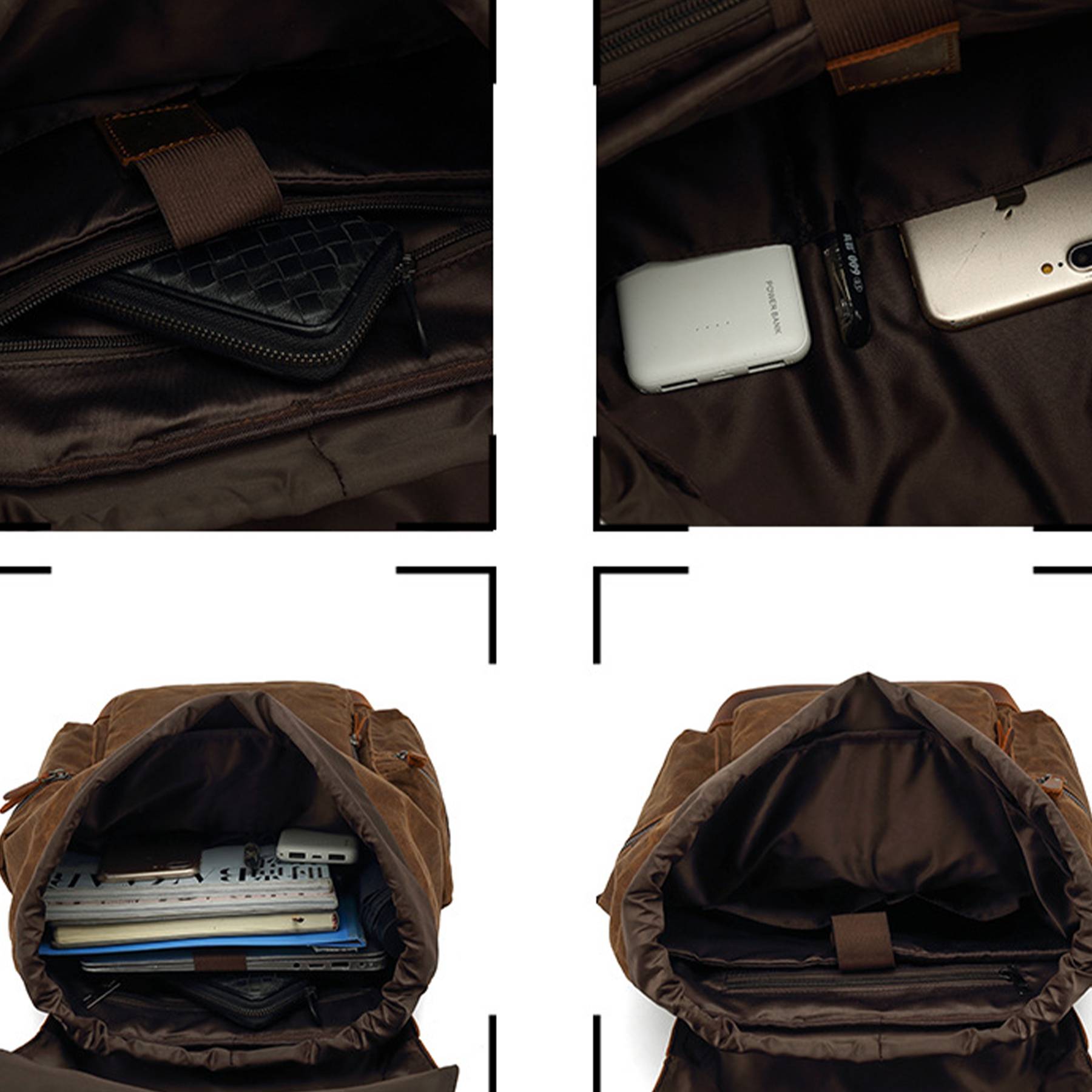 Large Vintage Canvas Backpack for Men 2