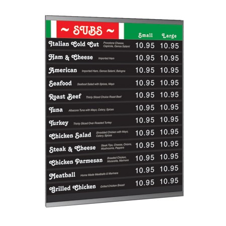 22"w x 28"h Wall Acrylic Policy Holder w/ Steel Backer