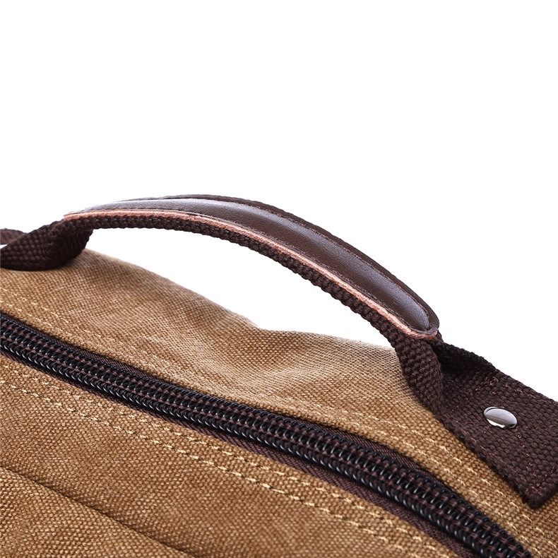 Vintage Canvas Backpack Travel Rucksack 4