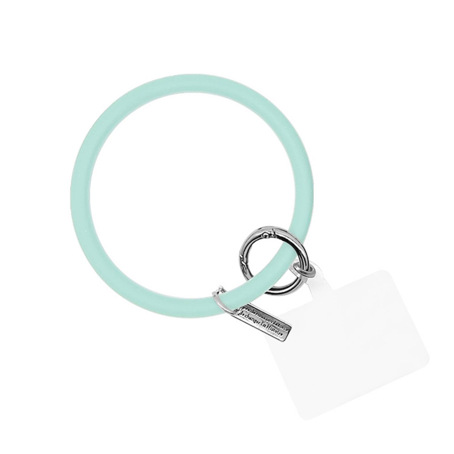 Round Silicone Bracelet Keychain 12