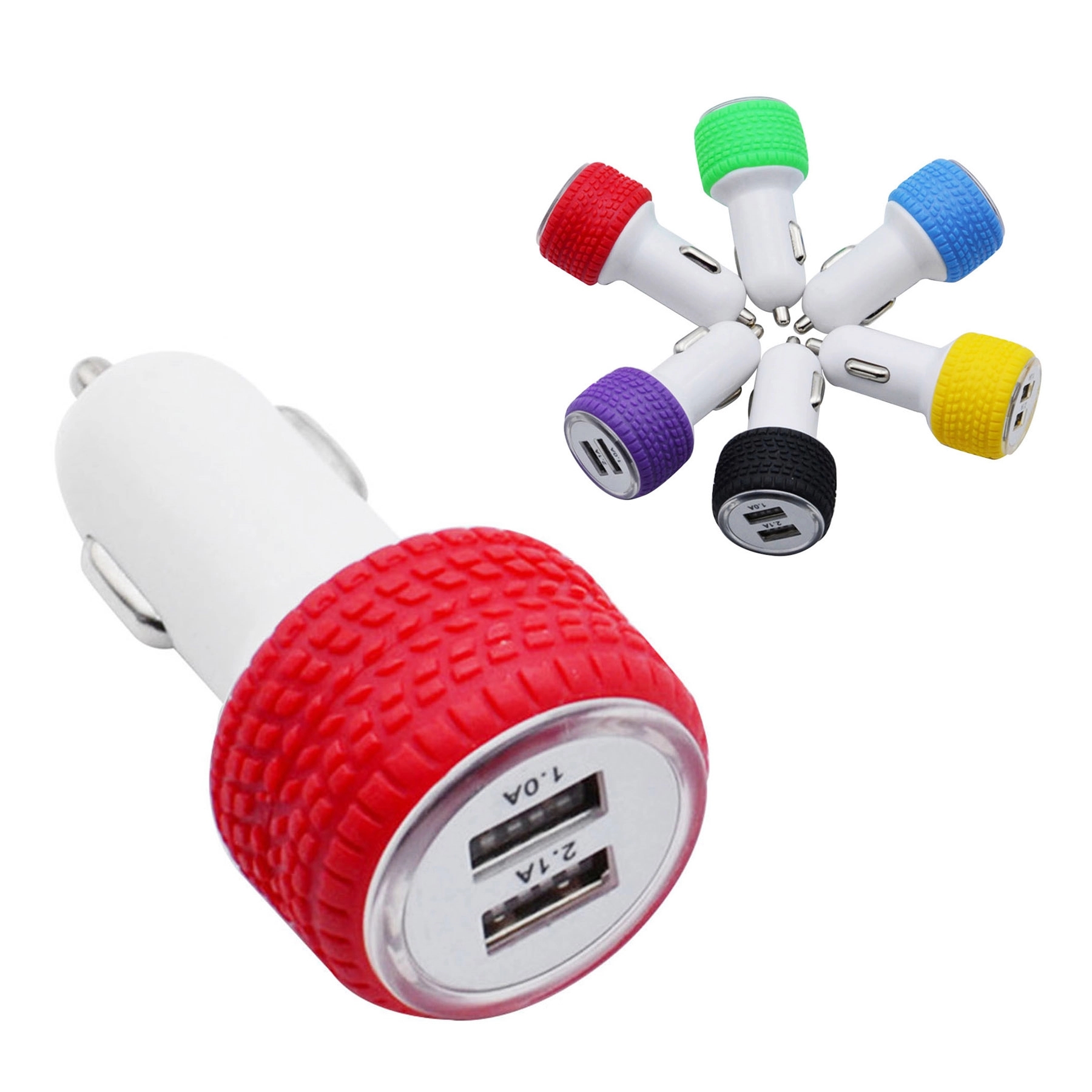 Dual port USB Car Charger With non-slip design 6