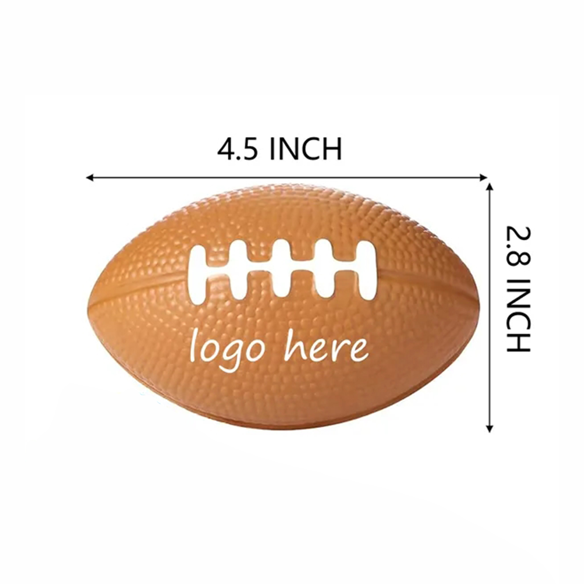 Pu Rugby Shape Stress Foam Sport Ball MOQ 10pcs 3