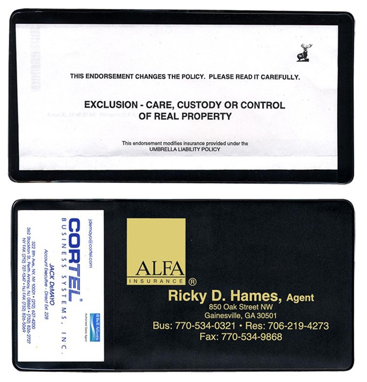 Policy Holder With Extra Pocket (open on short side) 5