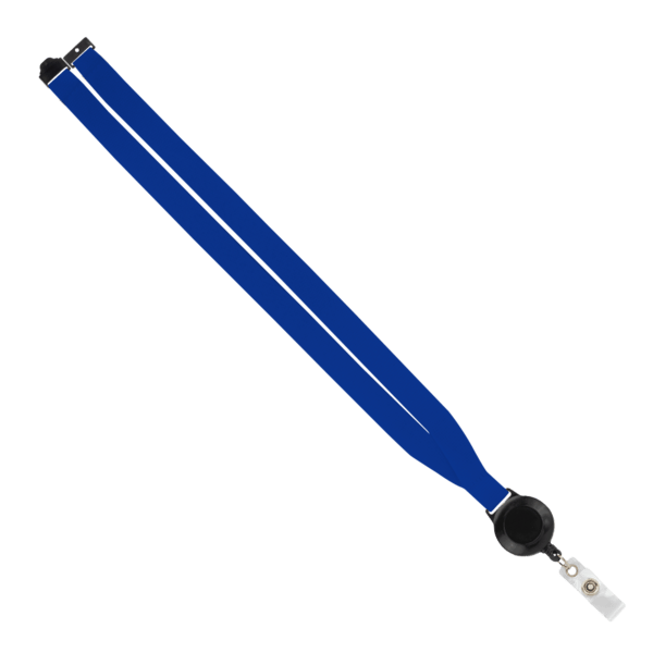 IMPORT 3/4" Polyester Lanyard with Retractable Badge Reel and IPH7 back of neck convenience release. 166