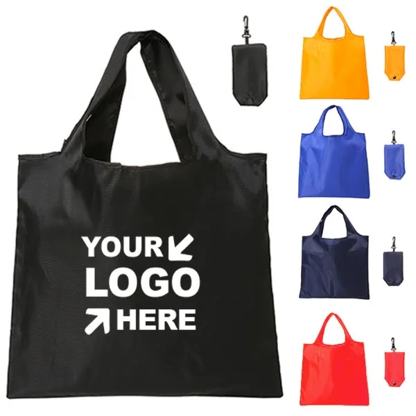 Large Santorini Foldaway Shopping Tote Bag - 210D Polyester 1