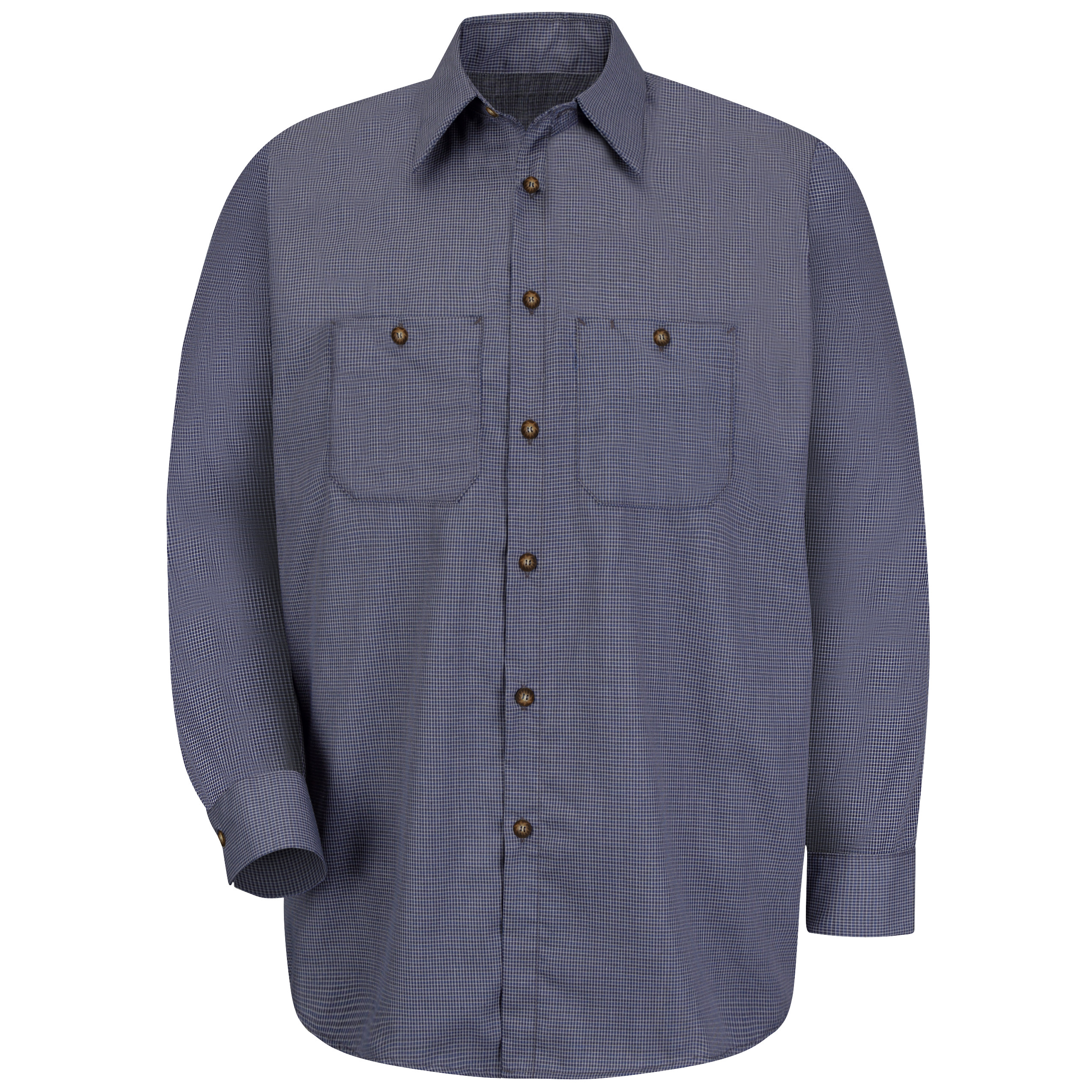Red Kap® Men's Long Sleeve Microcheck Uniform Shirt 2
