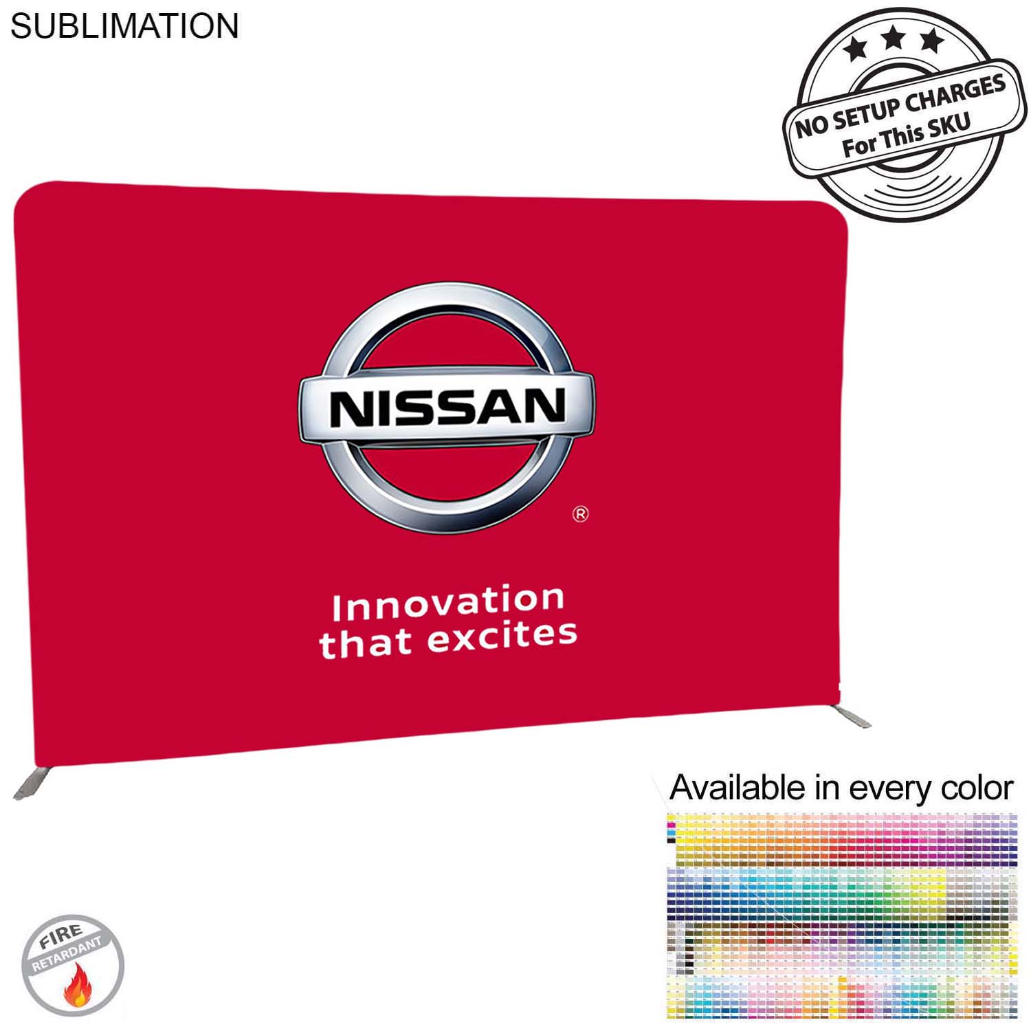 Tradeshow Booth Package Supreme, 10' EuroFit Tension Fabric Wall Display and PREMIUM 8' Tablecloth 12