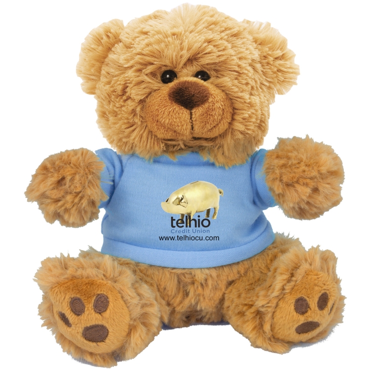 Ted T. Bear" 6" Plush Teddy Bear With Choice of T-Shirt Color 19