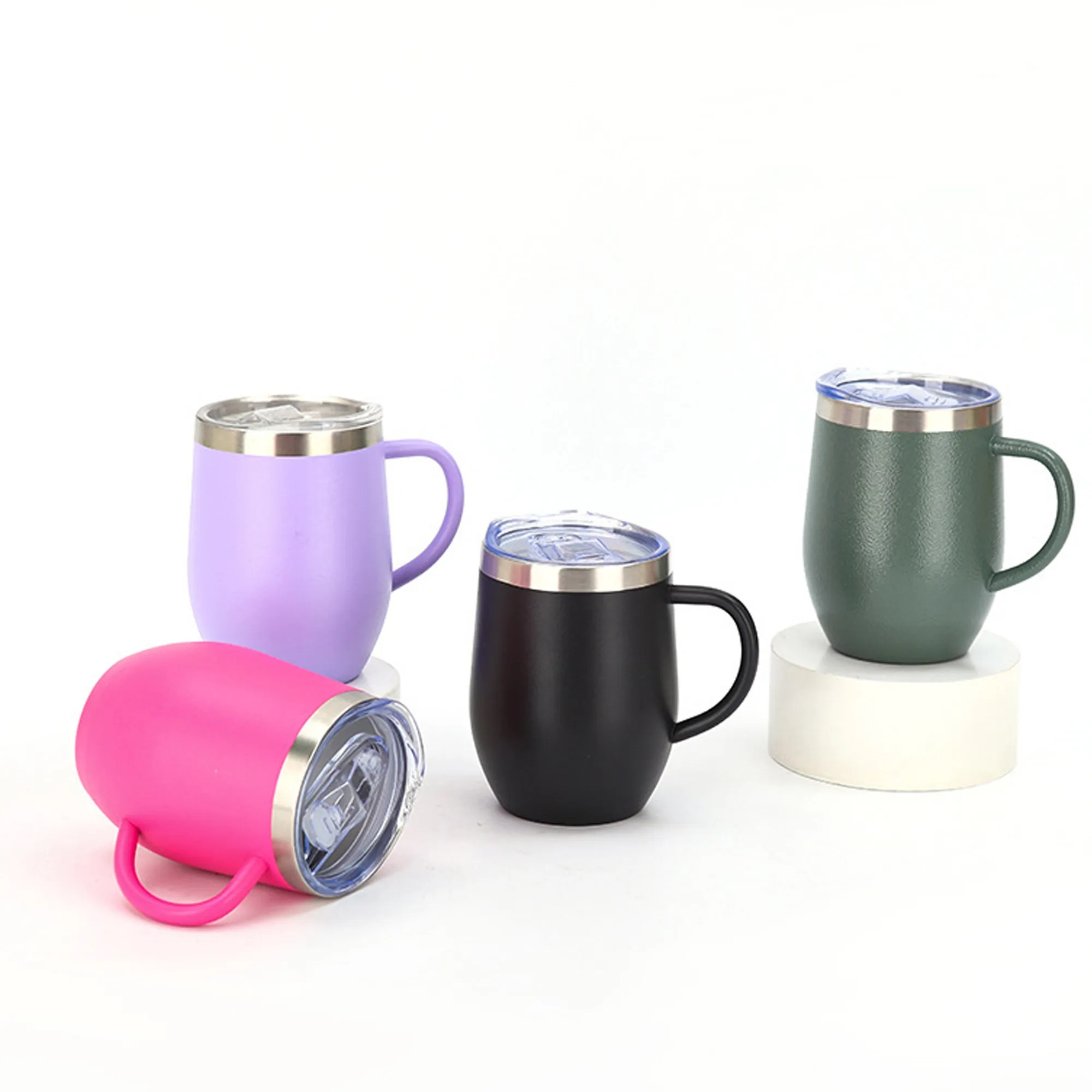12oz Stainless Steel Coffee Mug With Handle 5