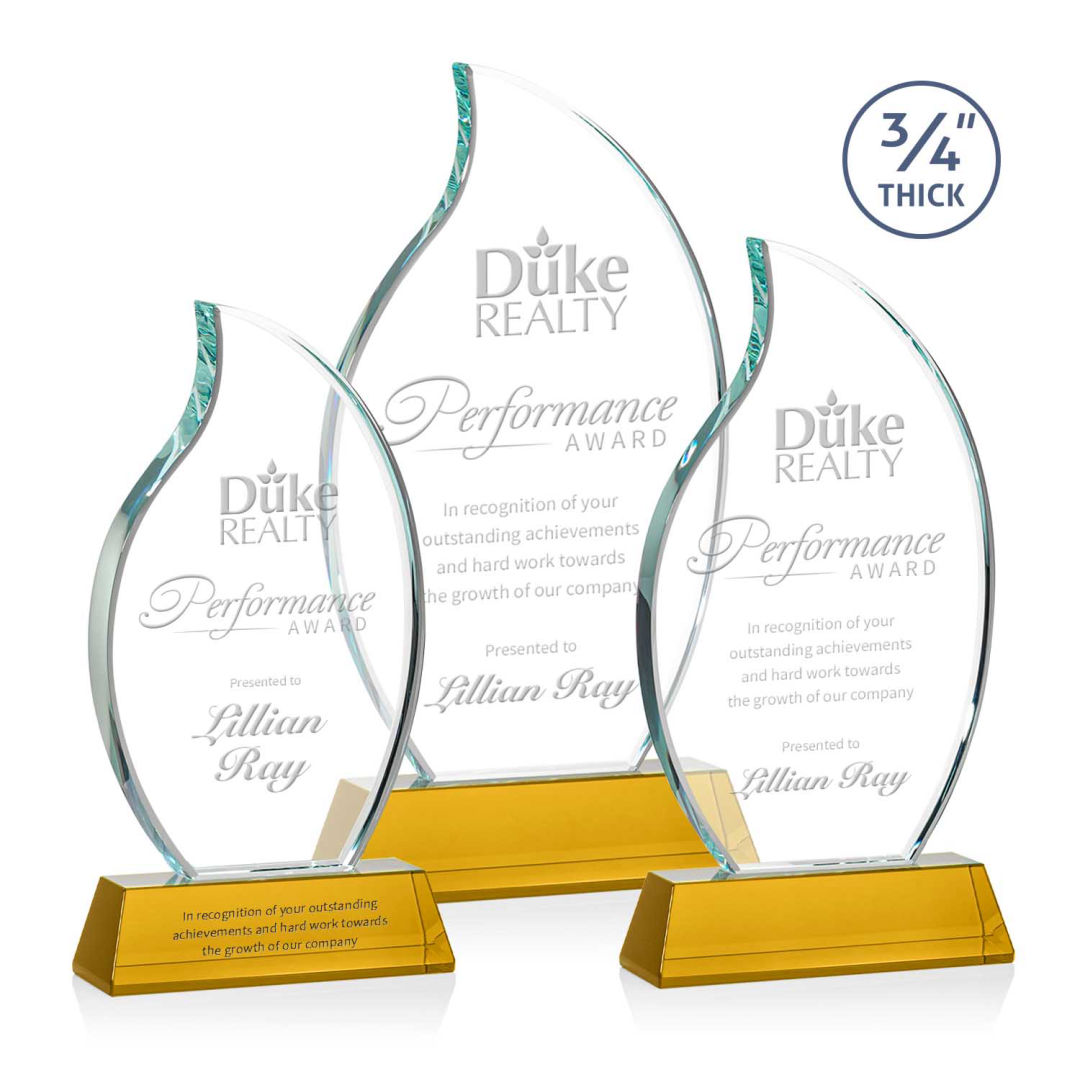 Croydon Flame Award on Newhaven Base - Amber