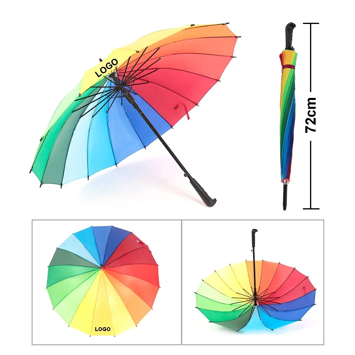 44" Arc Rainbow Umbrella 2