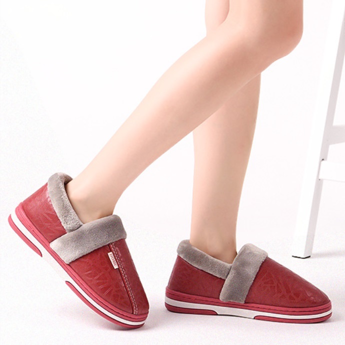 Winter soft plush warm indoor slippers women's shoes 1