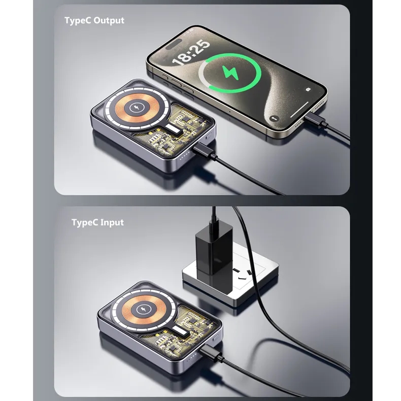 Transparent Magnetic 10000mAh Power Bank 2