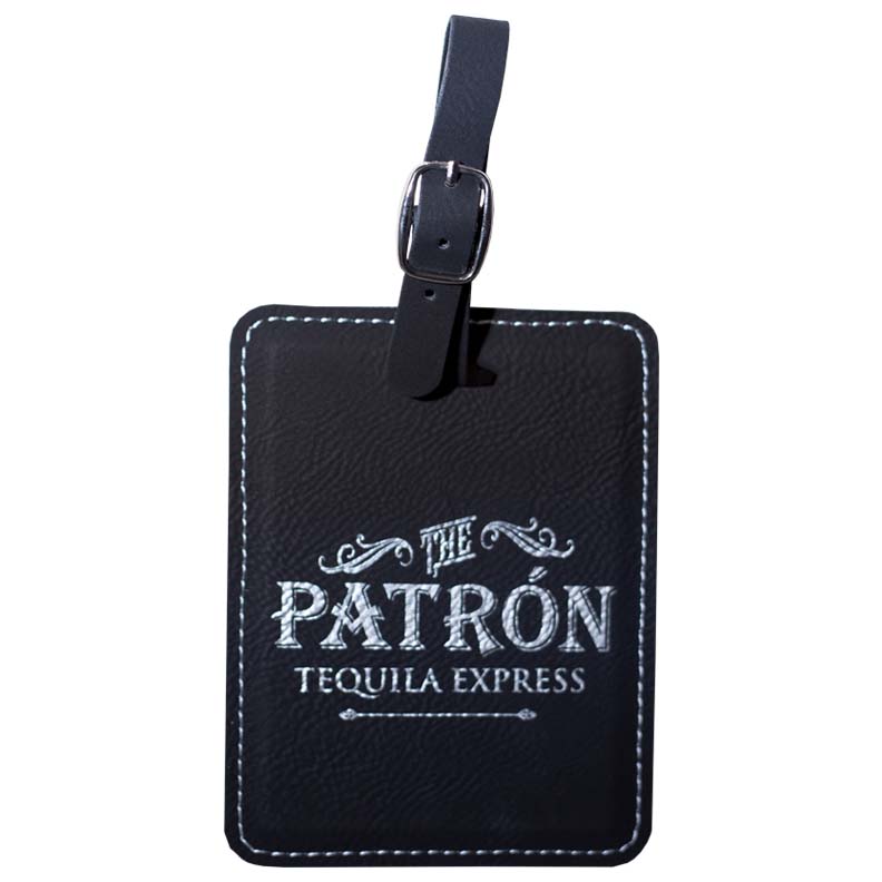 Black Leatherette Luggage Tag