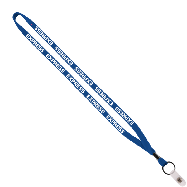 1/2" Cotton Lanyard with Metal Crimp & Split-Ring 23