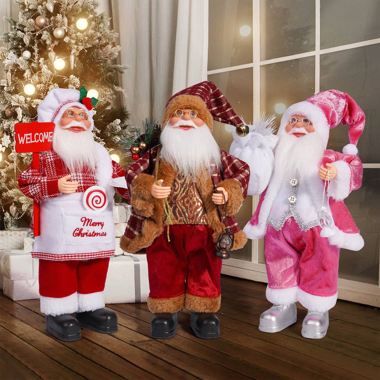 12" Santa Claus Christmas Decorations Toys 6