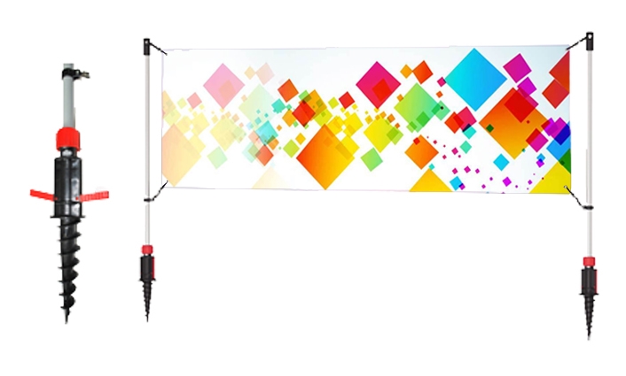 Twist X™ Banner System Kit - 120"W x 42"H 3