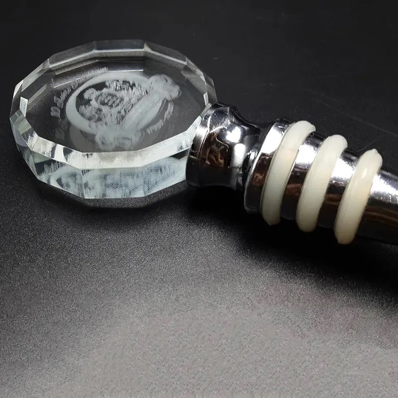 3D Photo Engraved Crystal Wine Stopper - Round 2