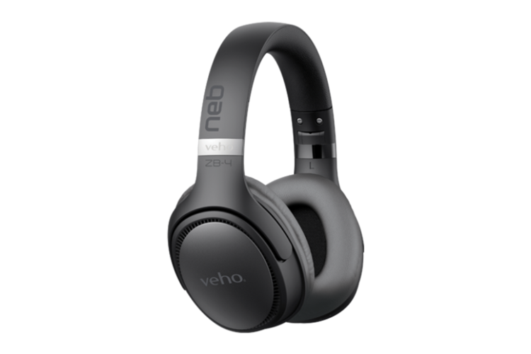 Veho ZB-4 NEB Wireless Headphones with Mic - Black/Grey 1