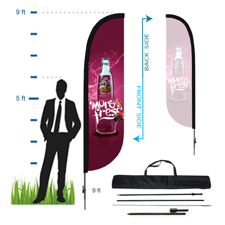 7.5 ft. Convex Advertising Flag Kit 1 (Single Sided) 2