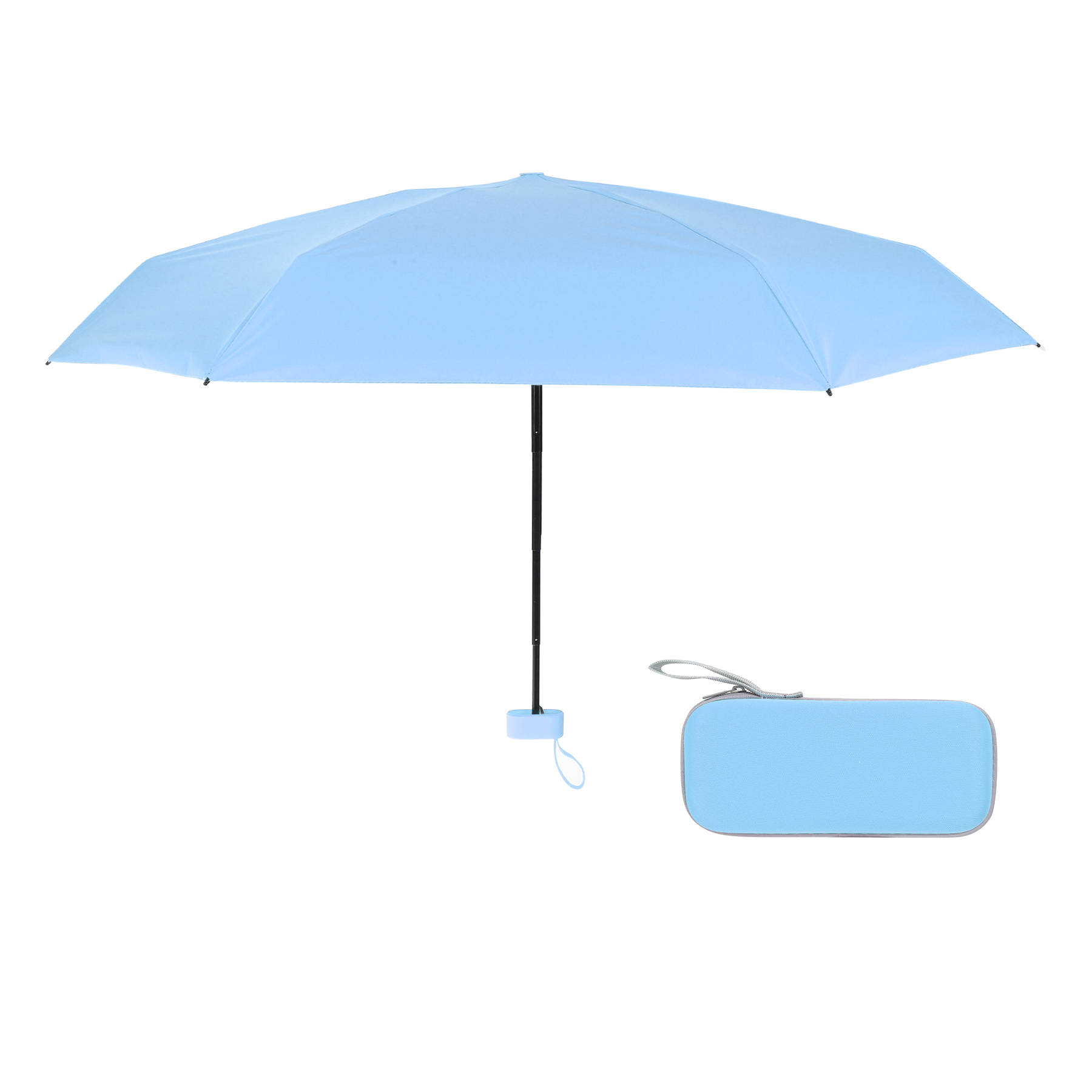 38" Arc Mini Folding Travel Umbrella with Case 3
