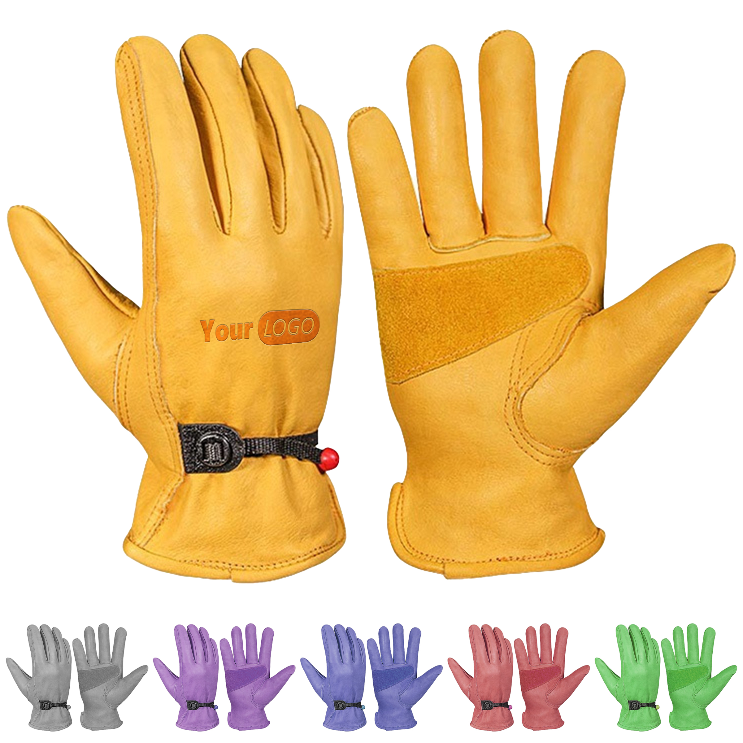 Cowhide Outdoor Wear-Resistant And Anti Slip Soft Gloves 4