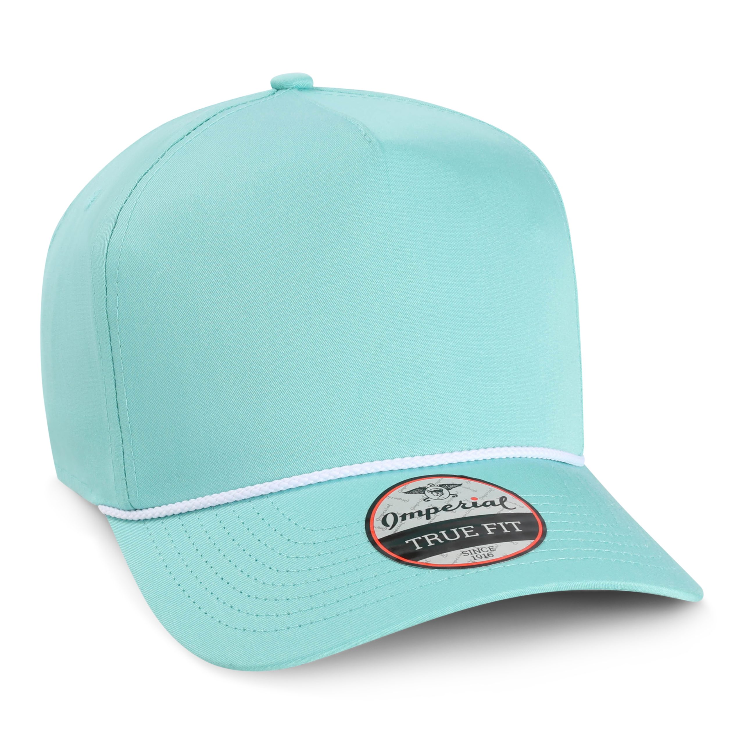 Imperial 5056 5-Panel The Barnes Cotton Rope Cap w/ Leatherette Patches or Embroidery 34